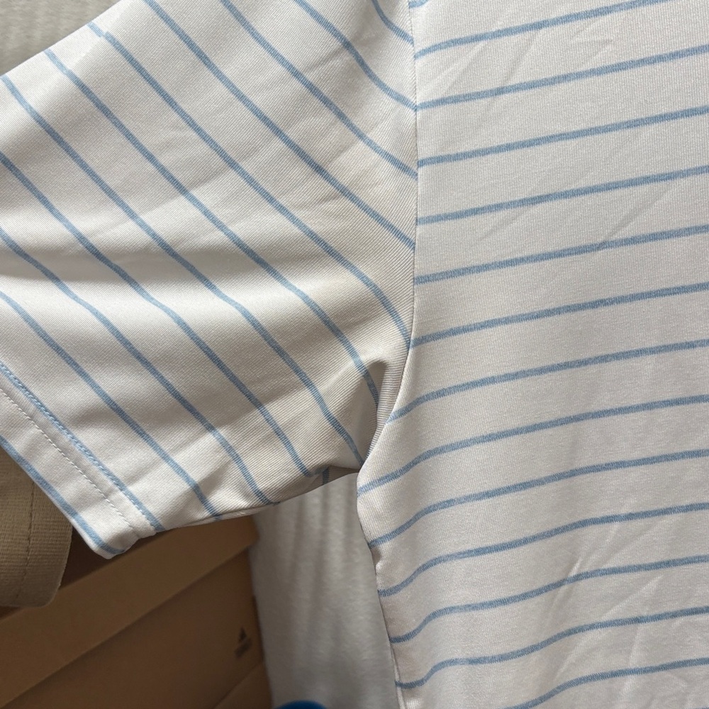 Under Armour Men's Polo Shirt with Blue Stripes - Picture 5 of 7